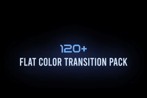 120种平面二维彩色图形转场过渡动画预设 Flat Color Transition Pack HD
