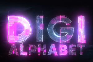 科技赛博朋克风格字母数字动画工具包 Techno Digital Animated Alphabet