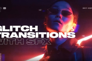500种故障干扰画面损坏VHS倒带毛刺色散抖动转场过渡预设 Glitch Transitions
