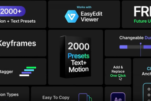 2000种图层LOGO物体运动文字标题淡入淡出动画预设 Presets Pro