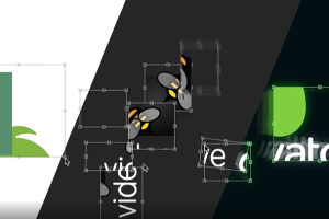 创意变换工具拖拉组合LOGO标志片头动画模板 Transform Tool Logo Reveal