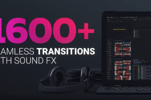 1600组平滑移动分割光效笔刷水墨故障无缝视频转场预设 Seamless Transitions V2