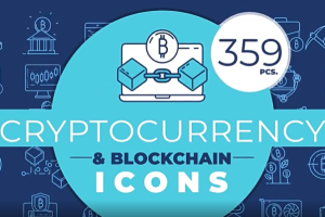 359个金融线条图标动画PR模板 Cryptocurrency & Blockchain Icons