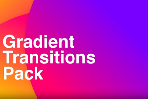 100种彩色渐变图形动画转场过渡AE/PR脚本模板 Gradient Transitions Pack