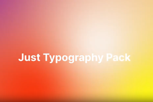 400个时尚创意字幕条标题排版设计文字动画Just Typography Pack V2