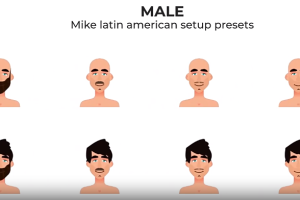 二维扁平化卡通人物角色动作外貌搭配场景MG动画预设工具包 V 1.1+使用教程