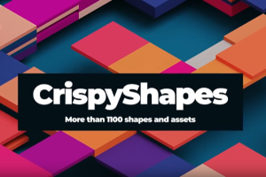 1100种简洁运动图形ICON图标元素MG动画预设 CrispyShapes V1.2+使用视频