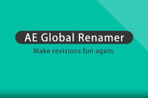 图层素材批量重命名脚本 AE Global Renamer v2.3.8+使用教程
