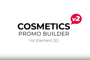 100种三维化妆产品包装瓶宣传展示动画AE模板/脚本 Cosmetics Promo Builder