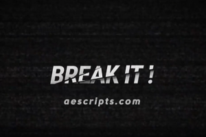 自定义爆炸粉碎破碎动画效果AE脚本 Break It! V1.1.2 支持AE2023+使用教程