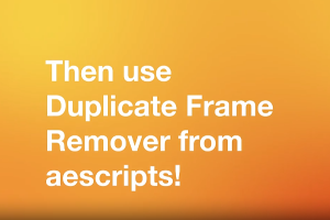 删除素材中的重复帧 Duplicate Frame Remover 3.1 + 使用教程