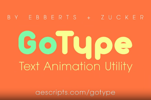 简单文字排版动画制作 Gotype v1.01 支持AE 2023