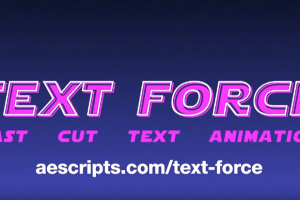 根据音频自动生成快闪文字标题动画AE脚本 Text Force v1.9.0 支持AE 2023+使用教程