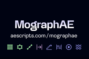 快速创建克隆动画效果工具包AE脚本 MographAE v1.5 支持AE 2023+使用教程