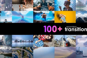 100种视频无缝转场过渡预设 Seamless Transitions（49M）