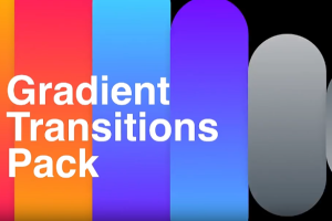 100种彩色渐变图形动画转场过渡 Gradient Transitions Pack 支持AE/PR（1.1G）