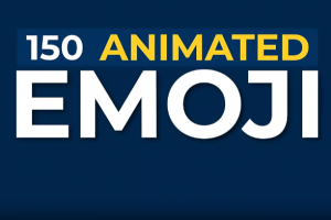 150个扁平化Emoji表情动画包 Animated Emoji Pack v6.0（51M）