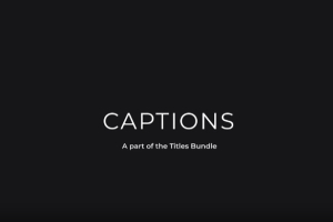 15组段落说明文字标题动画 Titles Captions（9M）