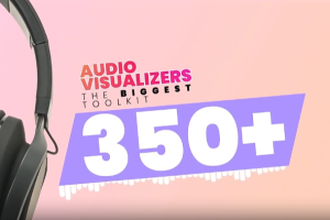 350个时尚音乐海报封面图形排版设计宣传动画 Audio Visualizer Big Pack（185M）