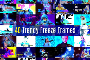 40种人物冻结定格静帧时尚图形设计展示动画 Trendy Freeze Frame（185M）