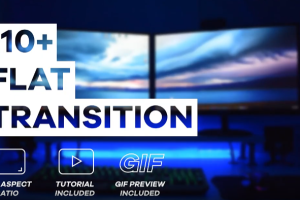 110个扁平化图形遮罩蒙版转场过渡动画Flat Transition Pack（68M）