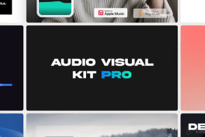 380种音频可视化海报封面歌词标题图形动画预设 Audio Visual Kit V1.1(2.49G)