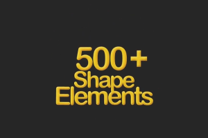 500种线条箭头圆圈流体礼花爆炸彩色图形MG动画 Shape Elements（215M）