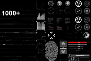 1000个科技感UI界面HUD图形动画包 Hud Pack 1000+ Elements（55M）