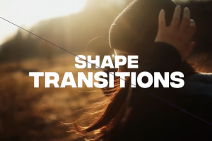 200种简单彩色MG图形遮罩转场过渡动画 Shape Transitions（56M）