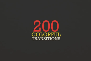 200个炫彩MG图形动画转场过渡预设 Transition Colorful（204M）