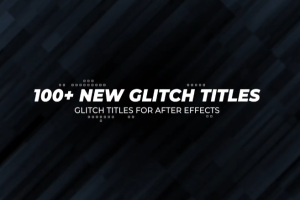 100组故障干扰坏损RGB色散霓虹发光简洁文字标题动画 New Glictch Titles（60M）