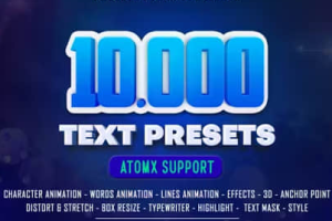 10000种文字标题缓入缓出字幕特效动画预设 Text Presets V2（1.2G）