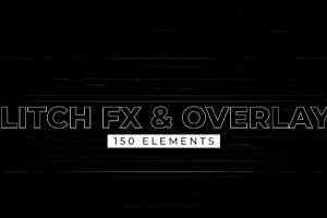 150种故障干扰画面损坏毛刺特效叠加动画 Glitch FX Overlays（479M）