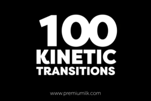 100组创意动态文字标题排版转场过渡预设 Kinetic Transitions Pack（1.14G）