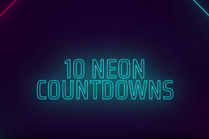 霓虹发光线条图形数字倒计时开场片头动画 Neon Countdowns(120M)