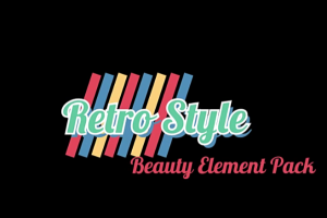 美妆博主视频栏目图形包装动画预设 Retro Beauty Elements Pack 支持AE/PR