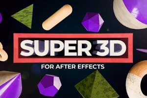 三维模型直接导入添加纹理材质AE脚本 Super 3D V1.2.3+使用教程
