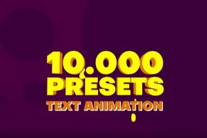 10000种文字标题缓入缓出字幕特效动画预设脚本 Text Presets V3